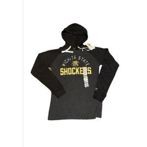 NWT Champion Wichita State Shockers Long Sleeve Hooded T-Shirt Men's Small Gray